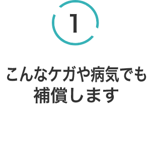 こんなケガや病気でも補償します