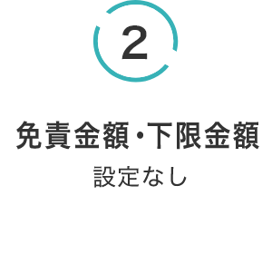 免責金額・下限金額設定なし