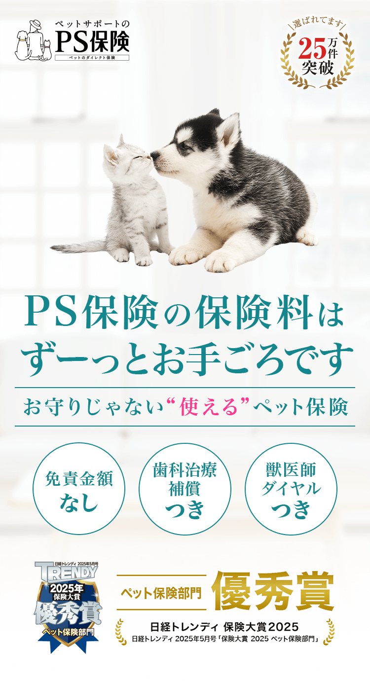 PS保険の保険料はずーっとお手頃です